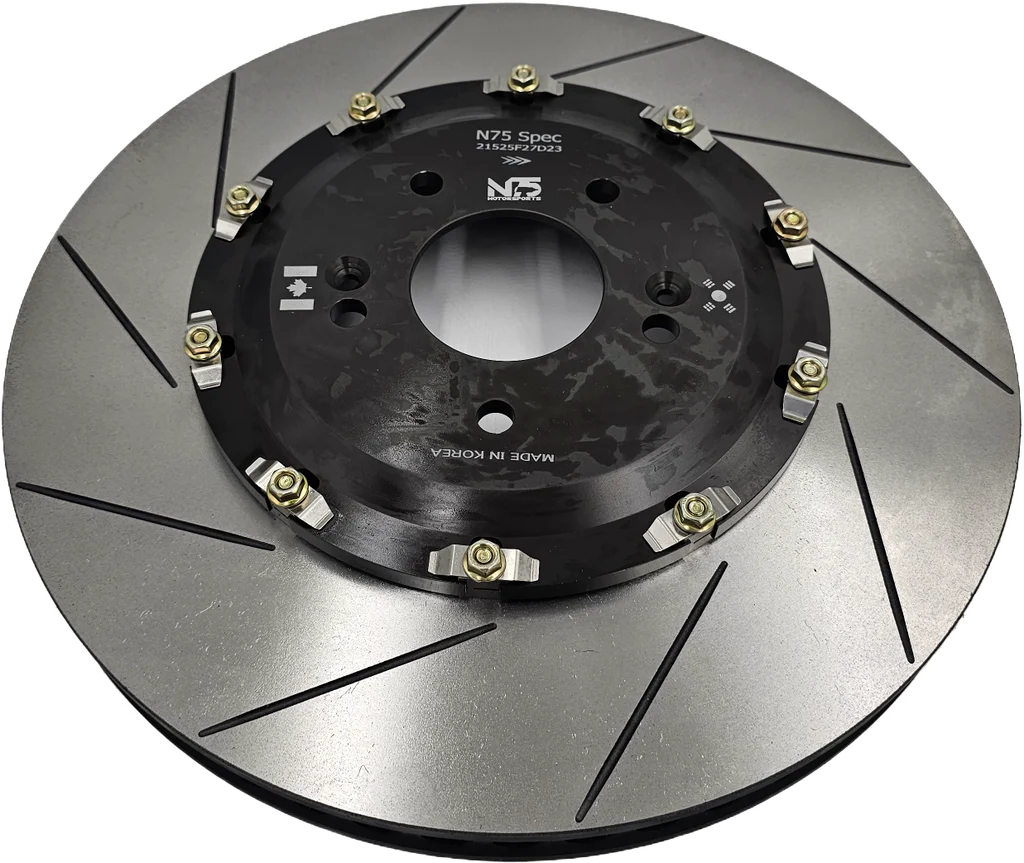 Ultra High Performance (Upsized 32mm) Front Floating Rotors (OEM Replacement) / Hawk HP+ Pad Set